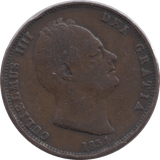 1834 HALFPENNY ( FINE ) - Halfpenny - Cambridgeshire Coins