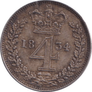 1834 MAUNDY FOURPENCE ( EF ) - Maundy Coins - Cambridgeshire Coins