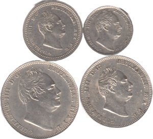 1834 MAUNDY SET WILLIAM IIII - Maundy Set - Cambridgeshire Coins