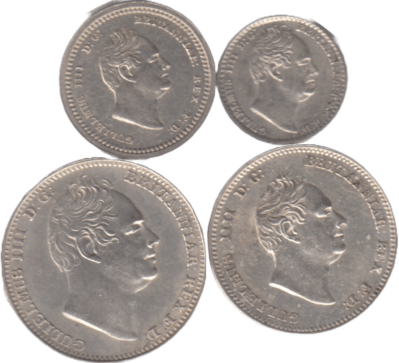 1834 MAUNDY SET WILLIAM IIII - Maundy Set - Cambridgeshire Coins