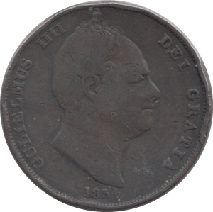 1834 PENNY ( FINE ) - Penny - Cambridgeshire Coins