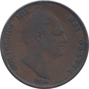 1834 PENNY ( FINE ) - Penny - Cambridgeshire Coins
