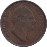 1834 PENNY ( GVF ) - Penny - Cambridgeshire Coins