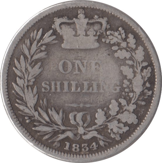 1834 SHILLING ( FAIR ) - Sixpence - Cambridgeshire Coins