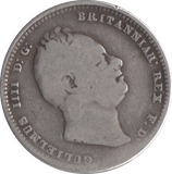1834 SHILLING ( FAIR ) - Sixpence - Cambridgeshire Coins