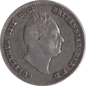 1834 SILVER THREEPENCE ( FINE ) - MAUNDY THREEPENCE - Cambridgeshire Coins