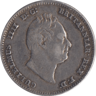 1834 SILVER THREEPENCE ( FINE ) - MAUNDY THREEPENCE - Cambridgeshire Coins