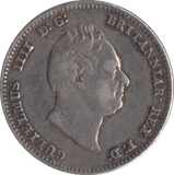 1834 SILVER THREEPENCE ( FINE ) - MAUNDY THREEPENCE - Cambridgeshire Coins