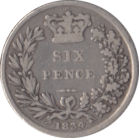1834 SIXPENCE ( FINE ) - Sixpence - Cambridgeshire Coins