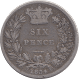 1834 SIXPENCE ( GF ) - Sixpence - Cambridgeshire Coins