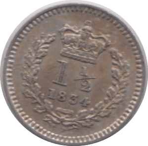 1834 THREE HALFPENCE ( GVF ) - Cambridgeshire Coins