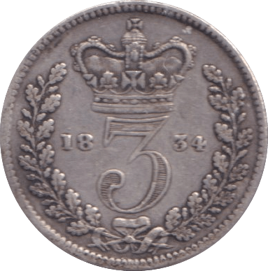 1834 THREEPENCE ( GF ) - Threepence - Cambridgeshire Coins
