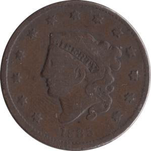 1835 1 CENT USA - WORLD COINS - Cambridgeshire Coins