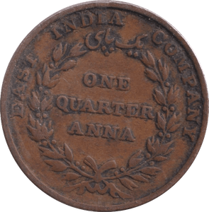 1835 1/4 ANNA BRITISH EAST INDIA - WORLD COINS - Cambridgeshire Coins