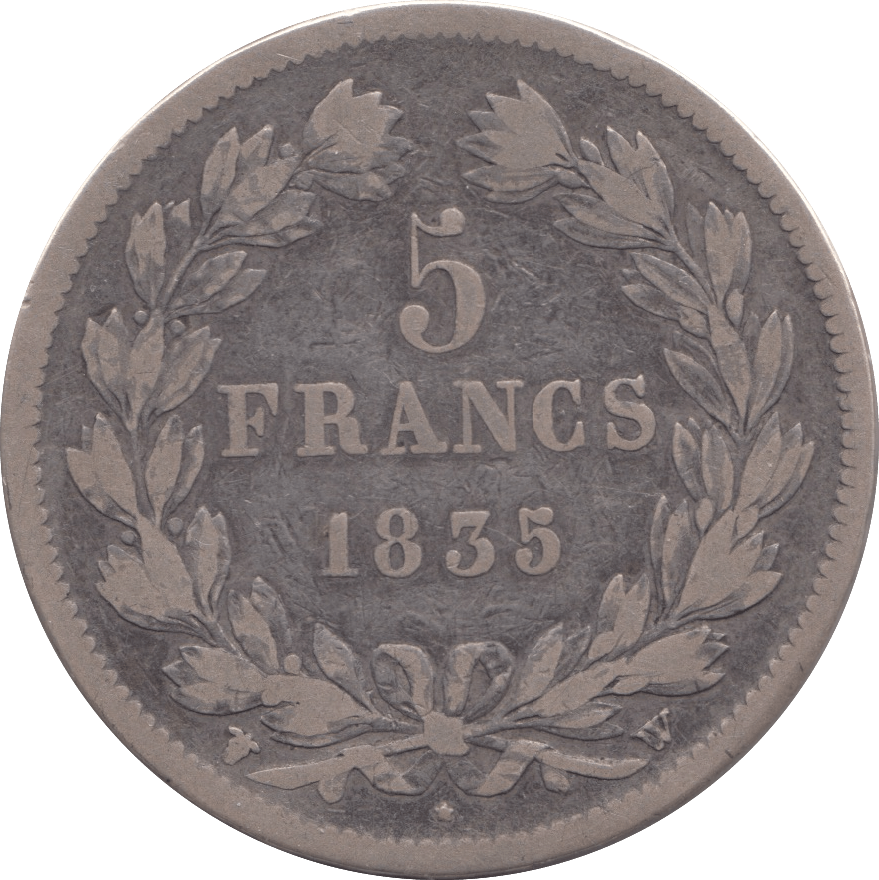 1835 FRANCE 5 FRANCS - SILVER WORLD COINS - Cambridgeshire Coins