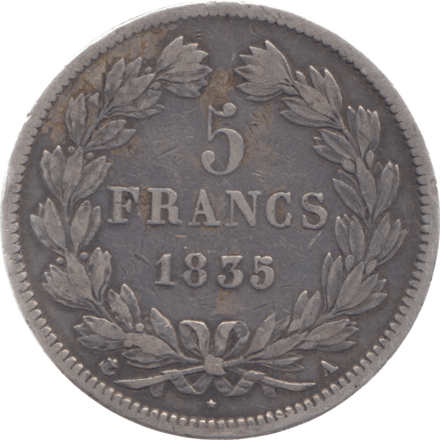 1835 FRANCE 5 FRANCS - WORLD COINS - Cambridgeshire Coins