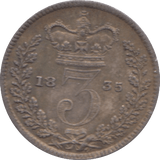 1835 MAUNDY THREEPENCE ( EF ) - Maundy Coins - Cambridgeshire Coins