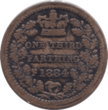 1835 ONE THIRD FARTHING ( VF ) 11 - One Third Farthing - Cambridgeshire Coins