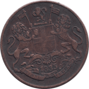 1835 QUARTER ANNA BRITISH INDIA - WORLD COINS - Cambridgeshire Coins
