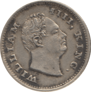 1835 SILVER 1/4 RUPEE INDIA - SILVER WORLD COINS - Cambridgeshire Coins