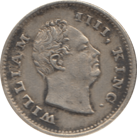 1835 SILVER 1/4 RUPEE INDIA - SILVER WORLD COINS - Cambridgeshire Coins