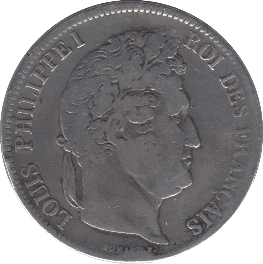 1835 SILVER 5 FRANCS FRANCE - SILVER WORLD COINS - Cambridgeshire Coins