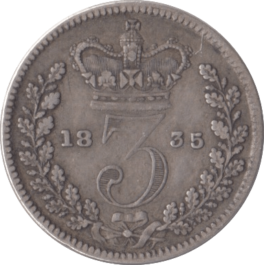 1835 SILVER THREEPENCE ( FINE ) - Threepence - Cambridgeshire Coins