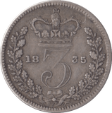 1835 SILVER THREEPENCE ( FINE ) - Threepence - Cambridgeshire Coins