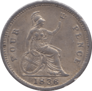 1836 FOURPENCE ( AUNC ) - Fourpence - Cambridgeshire Coins