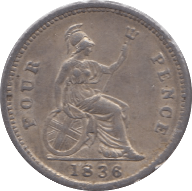 1836 FOURPENCE ( AUNC ) - Fourpence - Cambridgeshire Coins