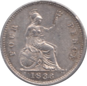 1836 FOURPENCE ( AUNC ) - Fourpence - Cambridgeshire Coins