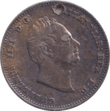 1836 FOURPENCE ( EF ) HOLED - Fourpence - Cambridgeshire Coins