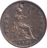 1836 FOURPENCE ( EF ) HOLED - Fourpence - Cambridgeshire Coins