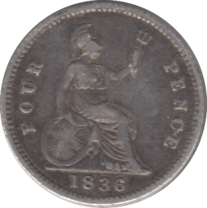 1836 FOURPENCE ( FINE ) 6 - Fourpence - Cambridgeshire Coins