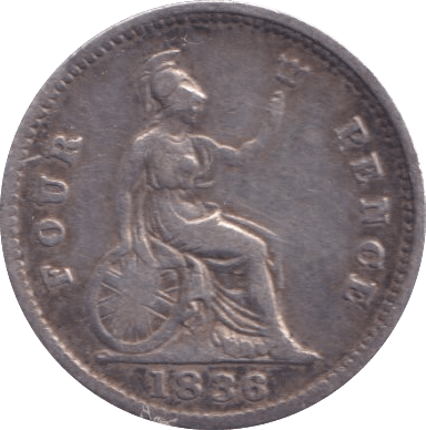 1836 FOURPENCE ( FINE ) - Fourpence - Cambridgeshire Coins