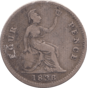 1836 FOURPENCE ( FINE ) - Fourpence - Cambridgeshire Coins