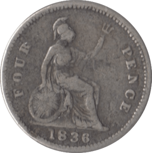 1836 FOURPENCE ( FINE ) - Fourpence - Cambridgeshire Coins