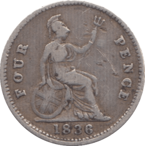 1836 FOURPENCE ( FINE ) - Fourpence - Cambridgeshire Coins