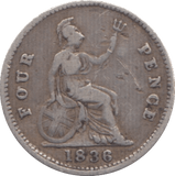 1836 FOURPENCE ( FINE ) - Fourpence - Cambridgeshire Coins