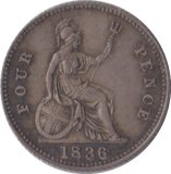 1836 FOURPENCE ( GVF ) - Fourpence - Cambridgeshire Coins