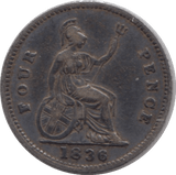 1836 SILVER FOURPENCE ( GF ) 6 - Fourpence - Cambridgeshire Coins