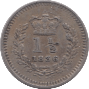 1836 THREE HALFPENCE ( VF ) - Cambridgeshire Coins