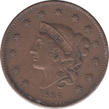 1836 USA ONE CENT - WORLD COINS - Cambridgeshire Coins