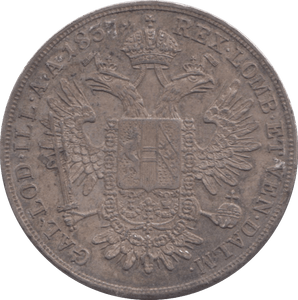 1837 AUSTRIA SILVER HALF THALER - SILVER WORLD COINS - Cambridgeshire Coins