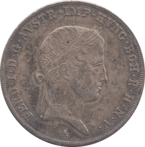 1837 AUSTRIA SILVER HALF THALER - SILVER WORLD COINS - Cambridgeshire Coins