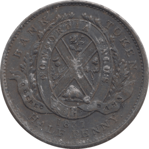 1837 CANADA HALF PENNY TOKEN - WORLD COINS - Cambridgeshire Coins