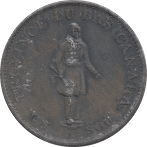 1837 CANADA HALF PENNY TOKEN - WORLD COINS - Cambridgeshire Coins