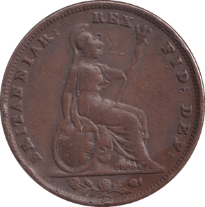 1837 FARTHING ( FINE ) - Farthing - Cambridgeshire Coins