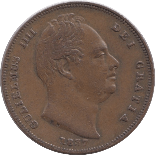 1837 FARTHING ( VF ) - Farthing - Cambridgeshire Coins