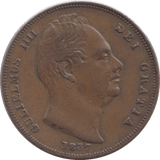 1837 FARTHING ( VF ) - Farthing - Cambridgeshire Coins